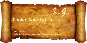 Kanka Gabriella névjegykártya